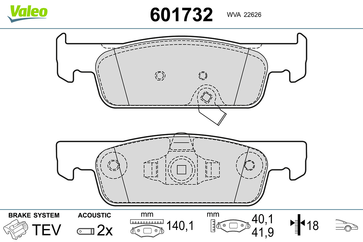 BRAKE PADS SMART FORFOUR FORTWO FR